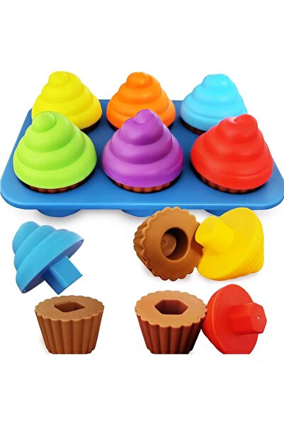 Cupcake Surprise Jucărie educativă de tip sortator de forme sub formă de brioșe