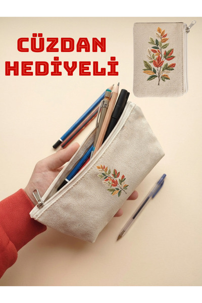 JANJAN Canvas Pen Holder, Multi-Purpose Organizer, Pencil Case, Makeup Bag, C...