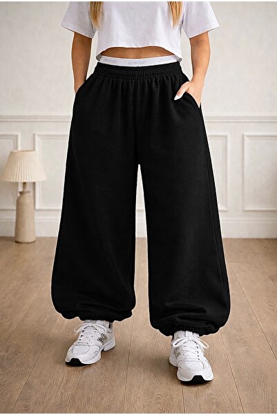 BSBSPOR Yazlık Bol Baggy Kalıp Ayarlanabilir Paça Unısex Kadın Erkek Beli Las...