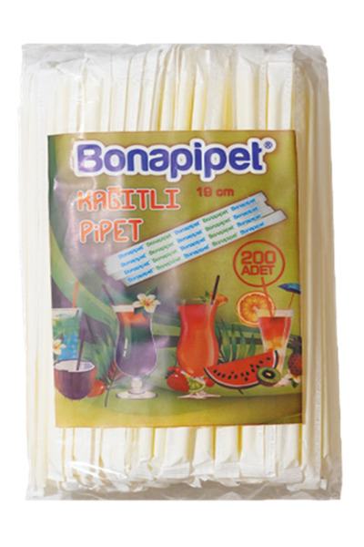 alp reklam 5 mm × 19 cm Flat Paper Straws (Pack of 200)