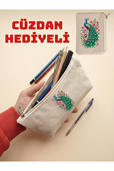 JANJAN حامل أقلام من القماش، منظم متعدد الأغراض، حافظة أقلام، حقيبة مكياج، مح...