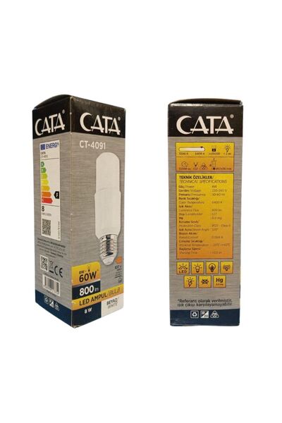 Cata CT-4091 KAPSÜL AMPUL BEYAZ IŞIK 6400K 8W 5 ADET