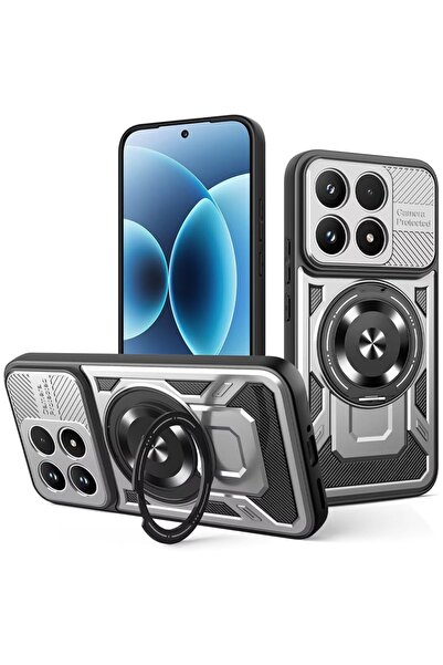 Techsuit Husă pentru Xiaomi 17 Antișoc, Inel magnetic, Margini înălțate, Set ...