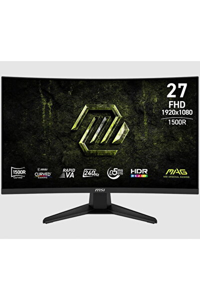 MSI MAG 275CF X24 Gaming Monitor, 27", FHD (1920x1080), Rapid VA, 1500R Curva...