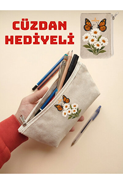 JANJAN حامل أقلام من القماش، منظم متعدد الأغراض، حافظة أقلام، حقيبة مكياج، مح...