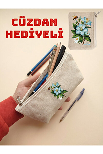 JANJAN حامل أقلام من القماش، منظم متعدد الأغراض، حافظة أقلام، حقيبة مكياج، مح...