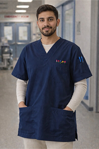 mirach Ανδρικά Scrubs με Επιπλέον Τσέπες Άνετη Εφαρμογή Νοσοκομειακή Κλινική ...