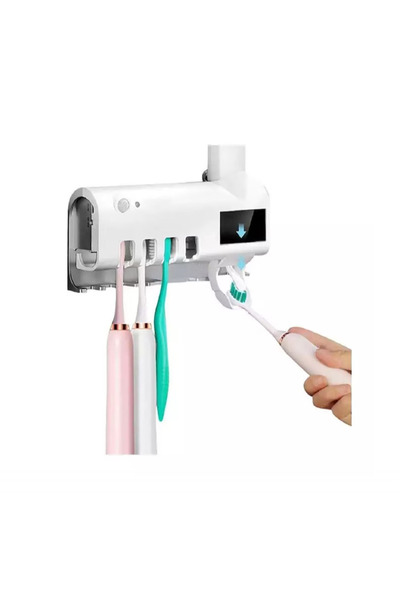 OEM Automatic toothpaste dispenser with UV sterilizer and toothbrush holder –...