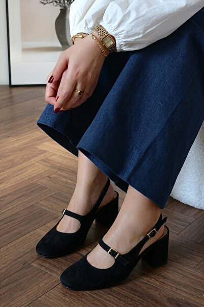 POLKA STORE Coco Women's Mary Jane Vintage Short Block Heeled Shoes with Safe...