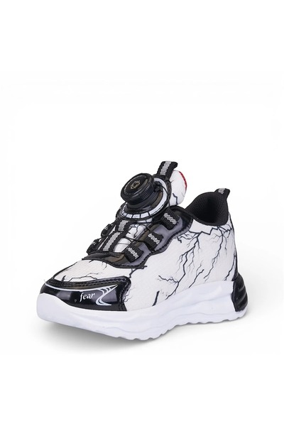 ZACOZ Boy's Smart Lace-Up Fire Patterned Sports Sneaker Shoes