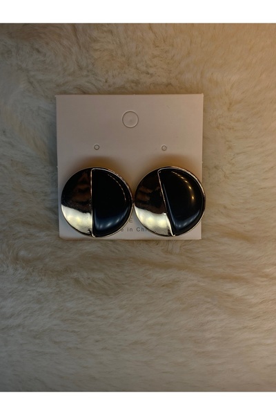 JEWELRY Black-Gold Stylish Design Earrings