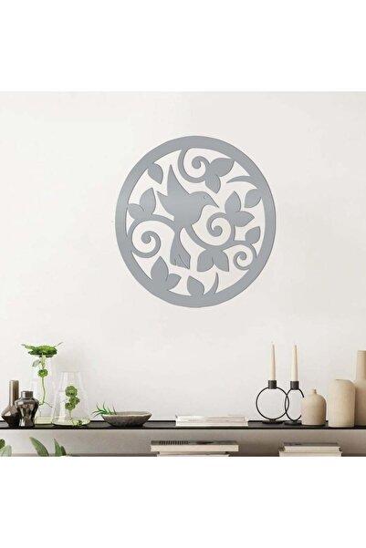 KHUBARA' AL-ALWAN منحوتة أكريليك - عصفور على غصن - AC-212026006 - فضي - 50x50