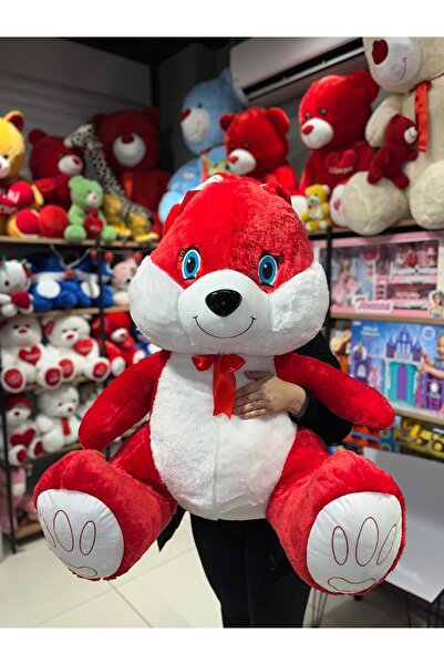 burak stores Dev Kırmızı Peluş Tavşan A kalite kumaş Selay