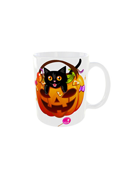 OEM Personalized Halloween cat mug, 350ml – the ideal gift for any occasion