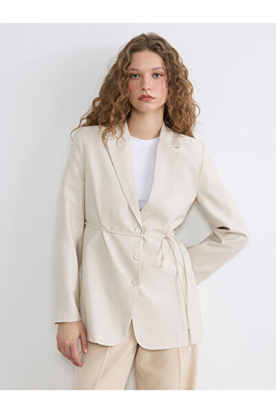 LC Waikiki RMZ GİYİM FARKIYA سترة نسائية بياقة روبا وحزام