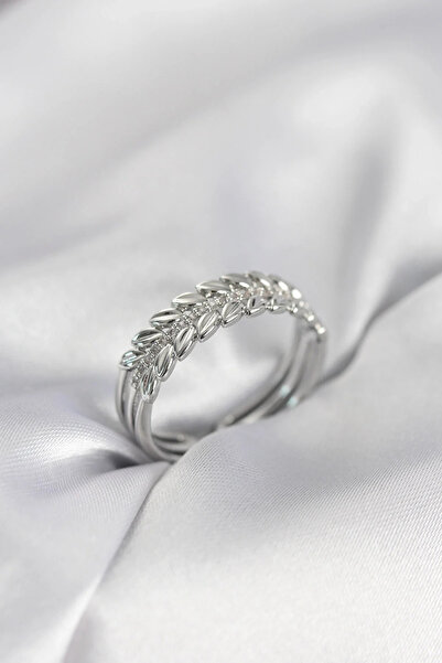 Marsilyan Nvdn- İetaks ™   Silver Color Virgo Model Zircon Stone Women's Ring...