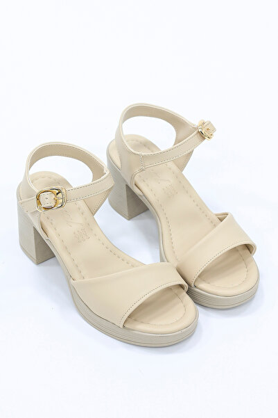 kajal ayakkabı Nvl 794 Flat Strap Belted Sandals