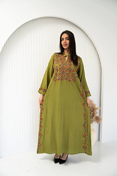 Graciana جلابية كتان Linen بتصميم كلاسيكي فاخر