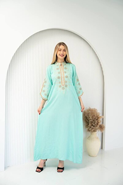 Graciana Linen Jalabiya with Premium Quality and Royal Embroidery