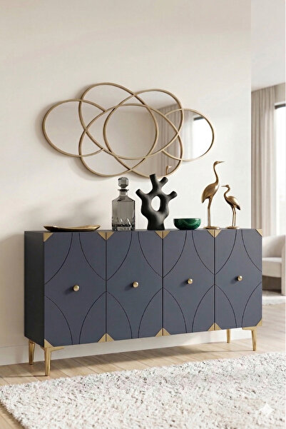 YUMEDİ DESİGN KA1297AG - ELİFA KONSOL, TV SEHPASI, ÇOK AMAÇLI DOLAP ve KAHVE ...