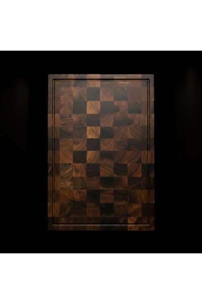 Rallad Kesme Tahtası Premium Ceviz 50x38x5 cm Handmade (end-grain) XLARGE