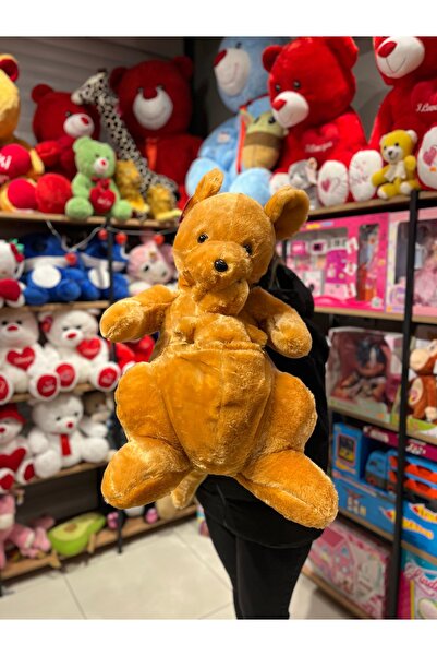burak stores Peluş Kanguru Oyuncak Yavru Bebekli Selayy