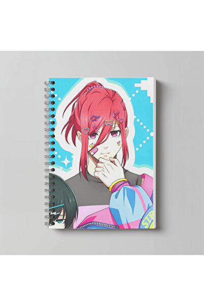 nihonwosekai Caiet Anime Blue Lock, format A4, 60 de coli, fără linii, cu imp...
