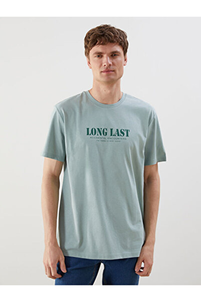 LC Waikiki RMZ GİYİM FARKIYA تي شيرت رجالي من القطن الممشط مطبوع عليه ياقة روبا