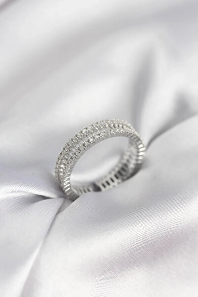Marsilyan Nvdn- İetaks ™   Silver Color Minimal Zircon Stone Women's Ring Ieg...