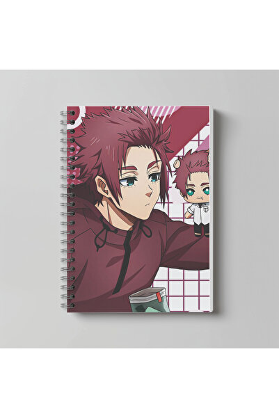 nihonwosekai Caiet Anime Blue Lock, format A4, 60 de coli, fără linii, cu imp...