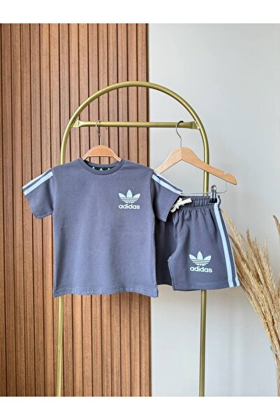 Karaniko Kids طقم شورت مخطط مدخن للأطفال من الجنسين