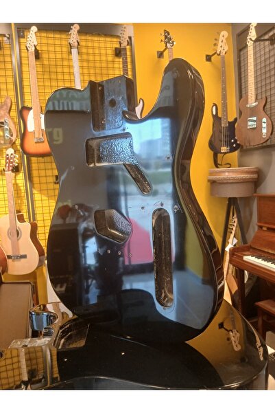 PUANDORG Telecaster Elektro Gitar Gövdesi Siyah (Montaj delikleri hazır)