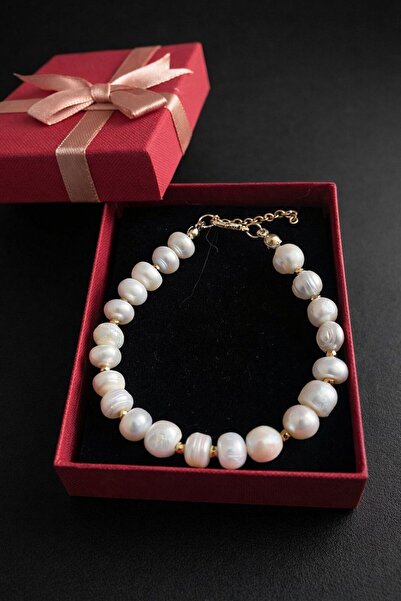 mehlika atelier İnci Hematit Doğal Taş Bileklik