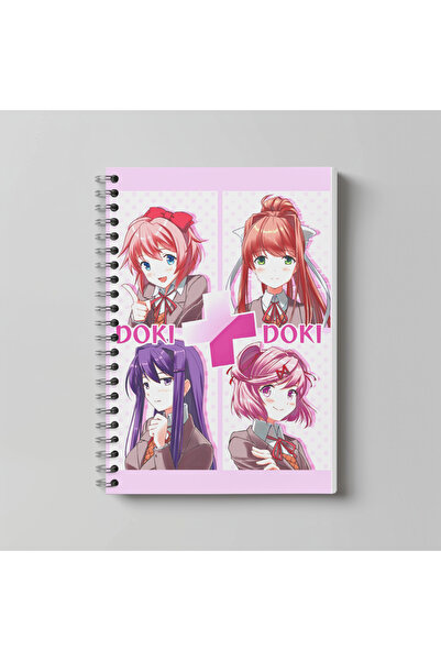 nihonwosekai Doki Doki Literature Club Anime A4 Dimensiune 60 de coli fără ma...