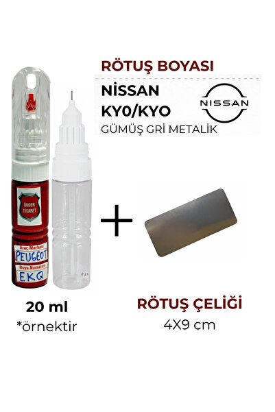 Önder Ticaret Nissan KY0/KYO Gümüş Gri Metalik Rötuş Boyası ve Rötuş Çeliği Q...