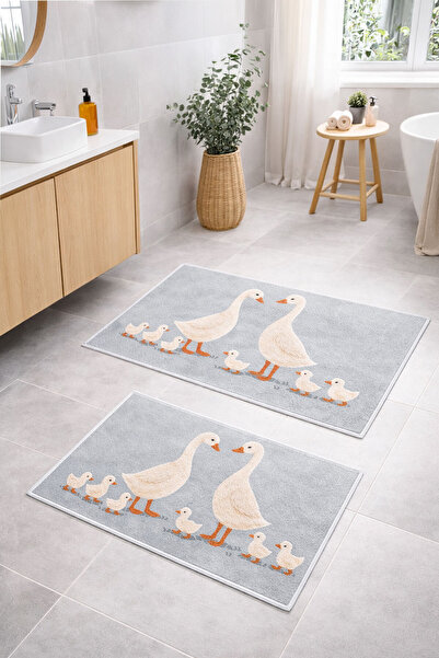 Nihai Ev Ψηφιακό αντιολισθητικό, πλενόμενο, βελούδινο χαλάκι μπάνιου, διπλό χ...