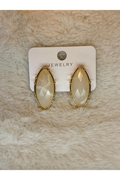 JEWELRY أقراط بتصميم أنيق ذات لون لؤلؤي