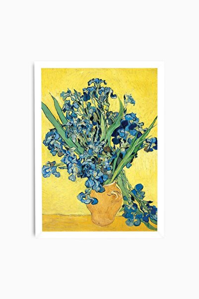 Raven Art Studio Vincent Van Gogh - Irises, 1890 Painting + Frame