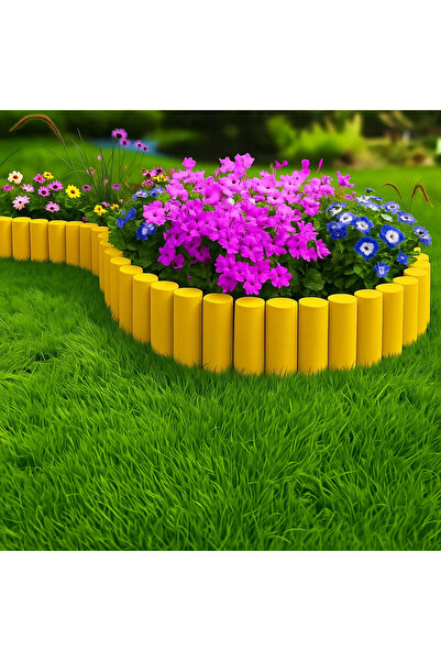 handanca BahçeShop Star Garden SARI Çim Bordürü 2.3 Metre Çim Ayırıcı SARI