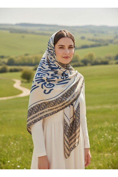 Shiva Scarfs Premium New Pattern Voile Silk Shawl Accessory Foulard Silk Scar...