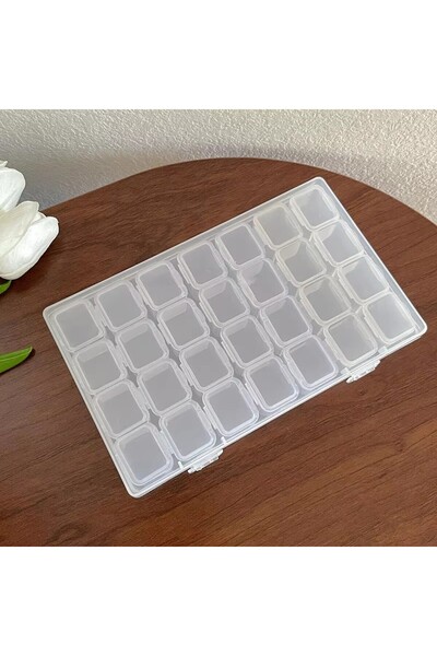 Choice1 28 Grid T161A 1PC 28/56 Transparent Jewelry Box Dust-Proof Earring Ne...