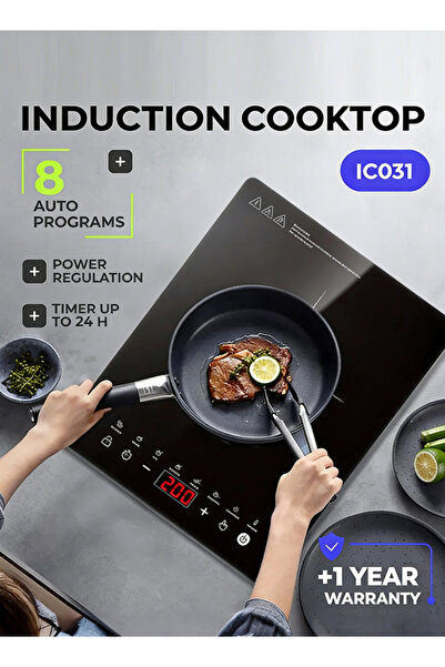 Brinaoki موقد كهربائي محمول يعمل بالحث، فائق النحافة، منخفض الضوضاء، يعمل بال...