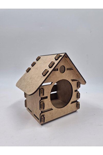 Mu Art Ahşap Ahşap Kuş Yuvası Evi Boyanabilir (Etkkinlik İçin) 14 Cm X 14 Cm ...