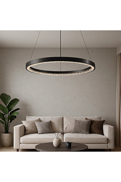 Grecia نجف مودرن اسود لون الانارة 3 اضاءات 42 واط مقاس 50 سم