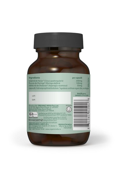 Organic India Osteoseal, Sanatatea oaselor, 60 capsule vegetale