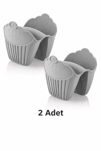 evolis kitchen 2 adet antrasit silikon vak vak fırın tutacagı