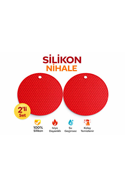 evolis kitchen 2 adet silikon kırmızı nihale