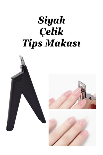 Easy Beauty Çelik Tips Makası - Protez Tırnak Tips Kesme Makası - Takma Tırna...