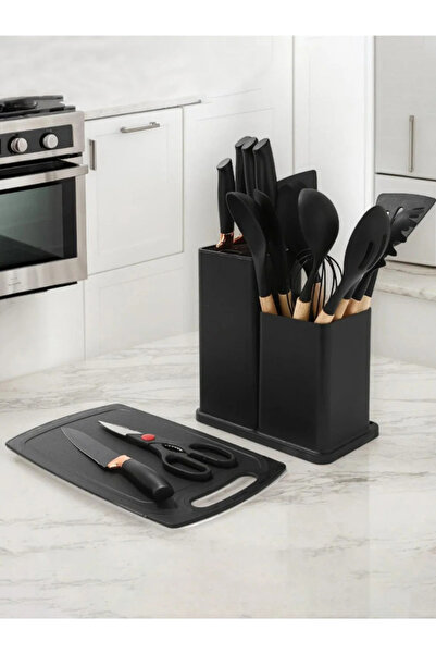 LAC 19pcs Silicone and Stainless Steel Tool Set (Random Color: Black or Green)