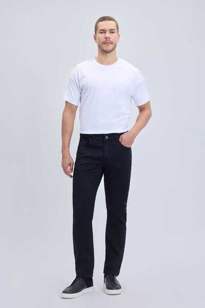 Hatemoğlu Siyah Slim Fit 5 Cep Pamuklu Kanvas Pantolon